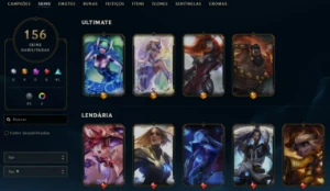 Conta League of Legends Full Acesso - 79 Champs e 156 Skins LOL