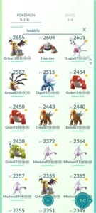 Conta de Pokémon lvl 40