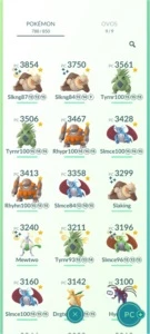 Conta de Pokémon lvl 40