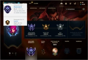 Conta Diamante 4, 64% de win rate, TODOS os champs e 78 skin - League of Legends LOL