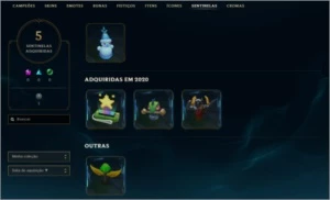 Conta LoL - Platina IV, 9 skins 2 lendárias, 34 campeões. - League of Legends