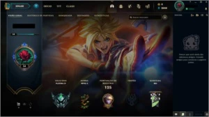 Conta LoL - Platina IV, 9 skins 2 lendárias, 34 campeões. - League of Legends