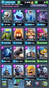 arena 9 xp 8 com 5 lendarias - Clash Royale