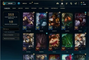 Conta prata 4 com 118 Champs e 80 Skins - League of Legends LOL