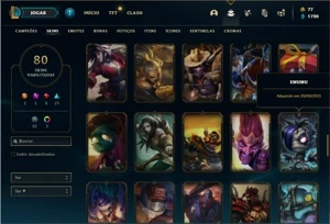 Conta prata 4 com 118 Champs e 80 Skins - League of Legends LOL