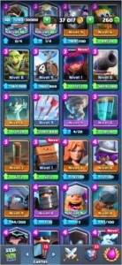 CLASH ROYALE- Conta nível 10, MTS cartas LENDARIAS, ARENA 12