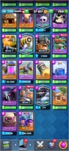 CLASH ROYALE- Conta nível 10, MTS cartas LENDARIAS, ARENA 12