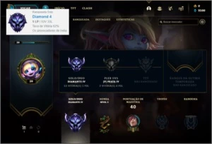 Conta diamante 4 sem email verificado com 1 skin e 23 champs - League of Legends LOL