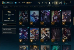 Esmeralda 1 com 55 Champs e 6 Skins - League of Legends LOL