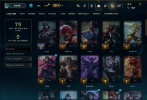 Esmeralda 1 com 55 Champs e 6 Skins - League of Legends LOL