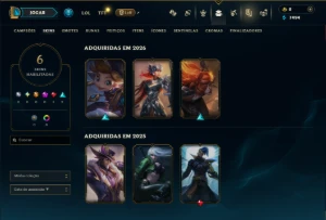 Esmeralda 1 com 55 Champs e 6 Skins - League of Legends LOL