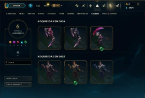 Esmeralda 1 com 55 Champs e 6 Skins - League of Legends LOL