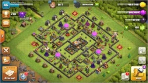 Centro de Vila 11 Rushado!! - Clash of Clans