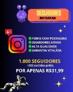 1.000 Seguidores No Instagram Por Apenas R$31,99