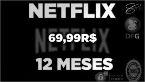 NETFLIX ULTRA HD 4 TELAS - 12 MESES - Assinaturas e Premium