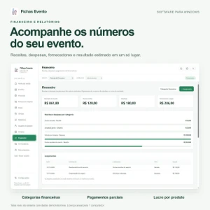 Fichas Evento — Licença Anual Para 1 Computador - Sites, Lojas e Sistemas Prontos Sites e Scripts