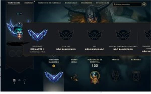 Conta de lol smurf Diamante 3 - League of Legends