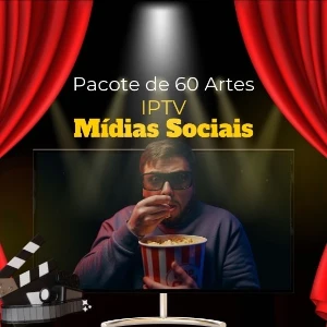 Eleve sua marca,60 Artes para Mídias Sociais - IPTV no Canva