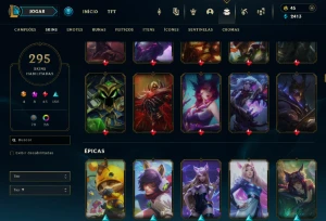 Conta League Of Legends 295 Skins E Com Skins No Valorant LOL