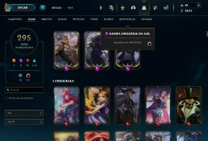 Conta League Of Legends 295 Skins E Com Skins No Valorant LOL