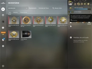 conta global 347 wins com 7 medalhas, 1,383 horas de jogo - Counter Strike CS