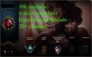 Conta smurf platina 4 - League of Legends LOL