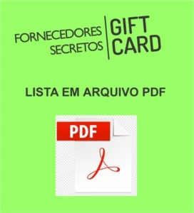 LISTA SECRETA FORNECEDORES DE GIFT CARD - Listas de Fornecedores
