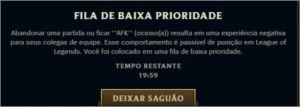 TIRAMOS FILA DE BAIXA PRIORIDADE - League of Legends LOL