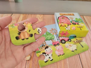 Quebra-cabeça Fazendinha com Caixa 19 x 13 cm - Artesanato e Personalizados