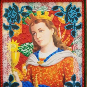 Estandarte de Santo - Santa Bárbara - Artesanato e Personalizados