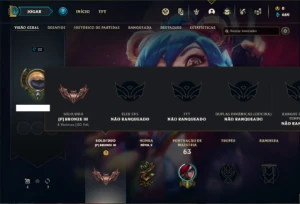 Conta bronze  3 com 25 Champs e 7 Skins - League of Legends LOL