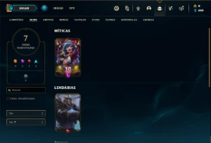 Conta bronze  3 com 25 Champs e 7 Skins - League of Legends LOL