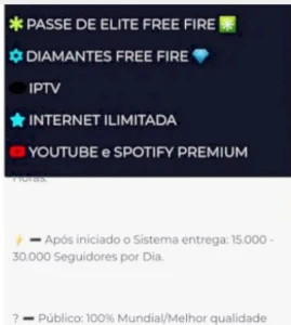 Painel para revender diamantes - Free Fire