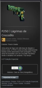 P250 | Lágrimas de Crocodilo - Counter Strike CS