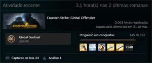 CONTA STEAM 7 ANOS COM MEDALHAS RARAS + PRIME - Counter Strike CS