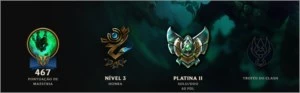 Conta plat 2, 237 skins ótimo preço - League of Legends LOL
