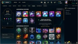 conta platina NV 95 season passada e com o mmr muito bom - League of Legends LOL