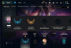 Ouro 4 com TODOS os champs e 282 Skins ( Main MID / SUP ) - League of Legends LOL
