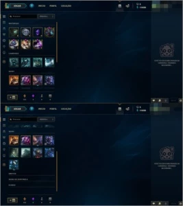 CONTA DE LEAGUE OF LEGENDS LOL