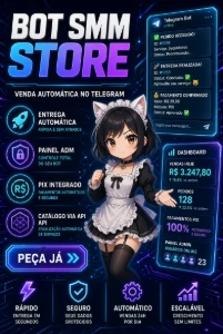 Bot SMM - Vendas Automático com PIX - Telegram