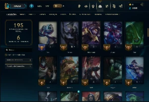 Bronze 1 com 100 Champs e 12 Skins ( Mais de 700 Jogos ) - League of Legends LOL