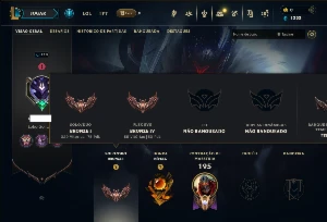 Bronze 1 com 100 Champs e 12 Skins ( Mais de 700 Jogos )