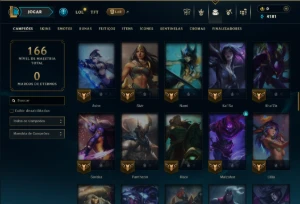 Unranked com 95 Champs e 9 Skins - League of Legends LOL