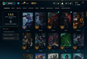 Unranked com 95 Champs e 9 Skins - League of Legends LOL