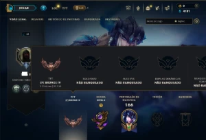 Unranked com 95 Champs e 9 Skins - League of Legends LOL