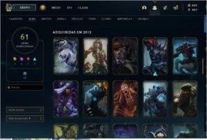 Conta RARA lol 2011 - 61 skins - League of Legends