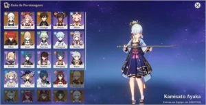 CONTA AR48 COM AYAKA/ DILUC C1/ JEAN C1 / ZHONGLI E 50 TIROS - Genshin Impact