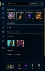 Conta League of Legends Platina IV LOL