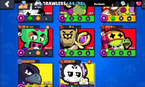 Conta com 4 Skin hipercarga - Brawl Stars