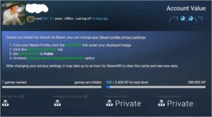 Conta Steam - Level 232 / 03 anos / Sem Banimentos